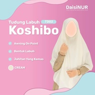 Tudung Labuh Koshibo Cream 2Lapis Bidang 60inci