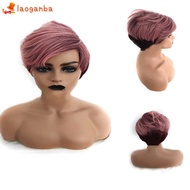 Promo Wig Rambut Palsu Sintetis Pendek Warna Gradasi Pink Ungu