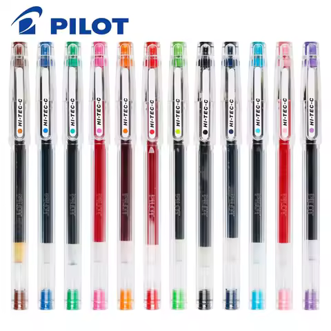 4 Pcs Pilot Hi-tec-c Needle Tube Pen BLLH20C Fine Steel Ball Gel Pen 0.5mm Student Writing Painting 