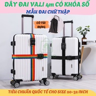 4m Luggage Strap - Convenient Double Digital Lock Straps - Travel Suitcase Straps with 3-Digit Code 