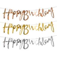 Latin Happy Birthday Lettering Decoration Backdrop, Birthday Wall Decoration, Hanging Happy Birthday