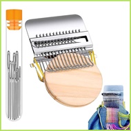 Knit Patch Portable Small Quickly Tool with 9 Sock Darning Kit for Men Women Beginners Tailors Frien