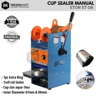 MESIN B_serii Cup Sealer ET-D8 Glass Press Machine + Free Plastic Roll