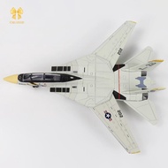 [Chuffed-t] 1:72 Scale F-14 Tomcat Fighter Jet Model - White & Black ABS Plastic Aircraft With Detai