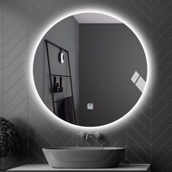 DEKO LED Light Round Mirror Wall Mirror Vanity Mirror Makeup Mirror Deco Kaca Cermin Bathroom Mirror IKEA Cermin Bulat