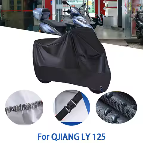 Motorcycle Full Covers For QJIANG LY 125 Car Outdoors Sun Protection Dust No Ear Thickened Oxford Cl