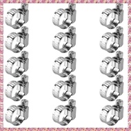 [W Y D H] 15 Pcs Stainless Steel 8mm to 12mm Hose Pipe Clamps Clips Fastener