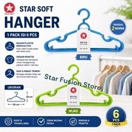 GANTUNGAN Star Soft Hanger Clothes Hanger 38 x 20 cm 1 Pack 6 Contents Pcs