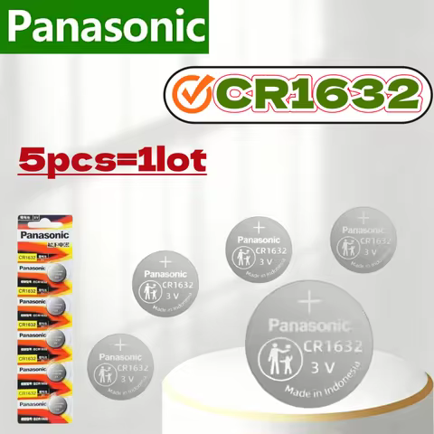 5pcs Original PANASONIC CR1632 CR 1632 3V Lithium Battery For Watch Calculator Clock Remote Control