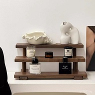 Mug Perfume Walnut Wood Skincare Desktop Display Rack No Installation Required Multi-layer Storage R