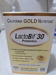 美國加州黃金營養 LactoBif 30 益生菌 60粒