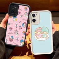 O-47 Twin Stars Case for OPPO A57e A57 A57s A36 A76 Black and White