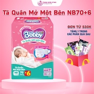 Tã Quần Mở Một Bên Bobby Hồng Size NB70+6 Miếng - Cho Bé Sơ Sinh Từ 3 Kg Đến 5 Kg- Thanh Ngân Store