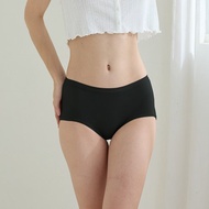 貝柔草珊瑚抑菌中腰三角褲-黑色