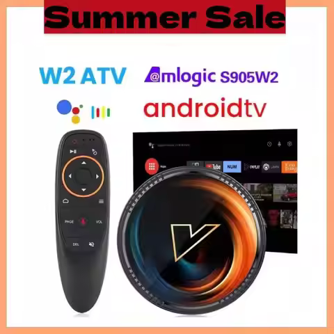 VONTAR W2 ATV androidtv 11.0 Smart TV Box Amlogic S905W2 Google Voice Input 8K Video 4K 60fps AV1 Du