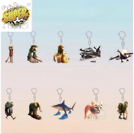 Italian Meme Keychain Brainrot Tralaero Tralala Saur Keyring Accessories Pendant Keyring