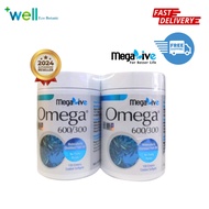 Megalive Omega-3 Fish Oil Plus EPA 600mg / DHA 300mg 100's x 2
