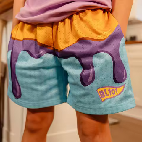 2026 New Summer Men B 101 Shorts Men's Sweatpants Gyms Loose Basketball Mesh Shorts Quarter Outdoor 