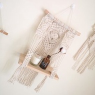 壁面收納編織架【Macrame hanging wall shelf】022