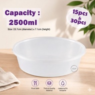 Microwave Round Container Food Container 2500ml / Take Away Container / Bekas Makanan / Tapau
