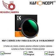 K&F Concept Filter C series 3 in 1 filter ND2-32 & CPL & 1/4 black mist - KNF KF Camera Filter