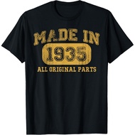 Men's cotton T-shirt Made in 1935 90th Birthday Gifts 90 Year old Birthday T-Shirt