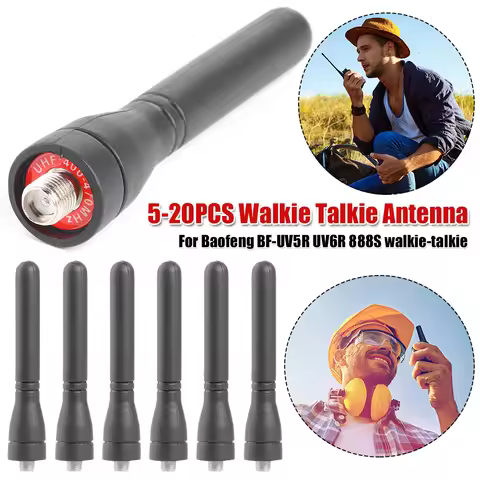 Walkie Talkie Antenna Soft Antenna SMA-F for Baofeng UV-5R UV-6R BF-888S Walkie Talkie Accessories