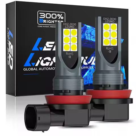 2 CS Car Led Fog H4 H7 H8/H11 HB3/Hb43030 12 Lamp Headlight Bulb