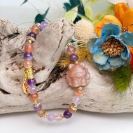 全方位功效/狐狸-橙月光Q版九尾狐多寶水晶手鍊