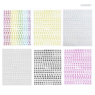 GOO 6pc Letter Nail Art Stickers Decals Of Alphabet Small Letter Stickers Waterproof