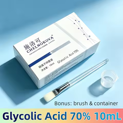 Pure glycolic acid peel 70% 50% 35% 30% 20% Concentrations Alpha Hydroxy Acid many Benefits Bonus: b