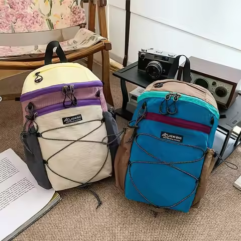 Outdoor Lightweight Waterproof Hiking Bag Student Minimalist Color Blocked Backpack Kids Large Capac