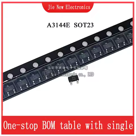 10/50PCS A3144E 44E Hall Effect Sensor Switch SMD Hall Element SOT23 A3144 Sensor Switch Brushless E