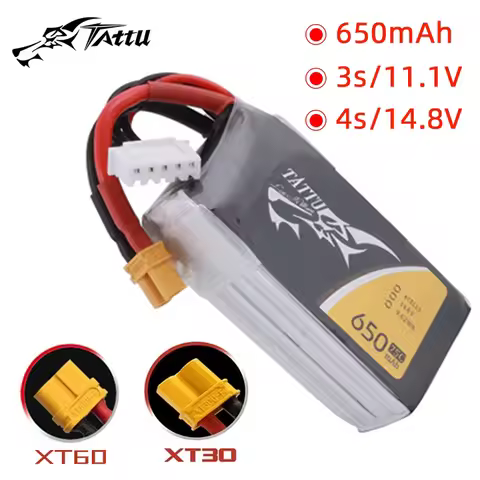HOT TATTU 75C 650mAh 3S/4S 11.1/14.8V LiPo Battery For RC Helicopter Quadcopter FPV Racing Drone Par