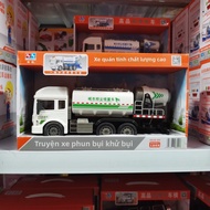 Xe Mô Hình Chống Bụi LINDA Inertia Sound Light Xe Vệ Sinh Đường Phố Xe Mô Hình Giáo Dục Cho Trẻ Em X