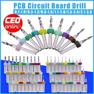 CEO 10pcs 0.1-3.0mm Print Circuit Board Drill Bits Carbide Micro Drill Bits CNC PCB Twist Dril Elect