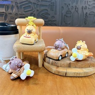 SANRUI Capybara Doll Fighter Keychain, Cute Cartoon Capybara Car Pendant, Creative UV Electroplating