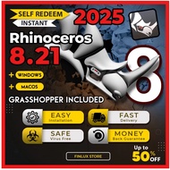 Rhinoceros 8 v8.21 & Grasshopper Latest Update 2025 Lifetime For Win & McOS (64-Bit)