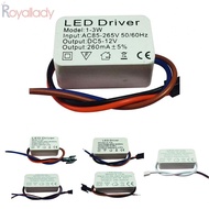 Constant Current LED Driver Power Supply 260mA Enhanced Durability for LED Lights