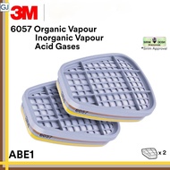 3M 6057 Organic Vapor & InorganicVapour & Acid Gas Cartridge / ABE1 / CE & SIRIM APPROVED