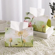 [Featured Tissue Box] Chinese Style Lotus Tissue Box Household Living Room Creative Tissue Box Light
