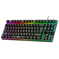 Lei Kui K87 Wired Keyboard 87-key Mechanical Feel Rainbow Switching Luminous Keyboard Floating Keyc