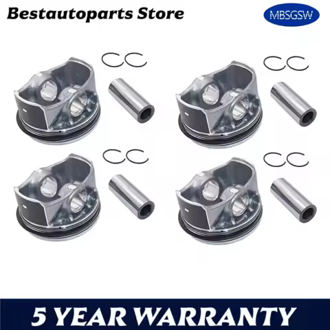 4Pcs Engine Parts Piston & Rings Set Fit 2.0 L L4 GAS DOHC For 2015-2018 Ford Fusion Edge Escape Lin