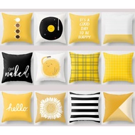[Made In Taiwan] Yellow Cushion Cover 40x40, 45x45, 50x50, 60x60, Customizable Size Bedding Pillowca