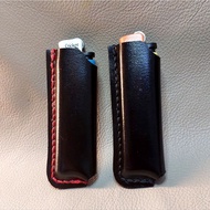 BLACK leather lightercase / sarung lighter cricket Full cover