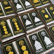 PDH POLHUT Rank Insignia GOL 2A, 2B, 2C, 2D, 3A, 3B, 3C, 3D, 4A, 4B Premium Embossed Embroidery