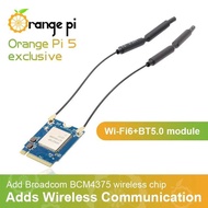 TA Orange Pi 5 Wi-Fi6 + BT5.0 Module Broadcom BCM4375 Wireless Chip 2.4GHz and 5GHz Frequency Bands 
