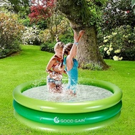 Inflatable Three-Ring Pool/Inflatable Green Lemon Inflatable Swimming Pool/Water Inflatable Three-Ri