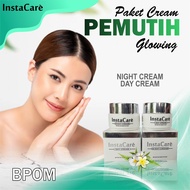InstaCare paket krim siang malam krim pencerah kulit dan wajah glowing bpom krim penghilang flek hi