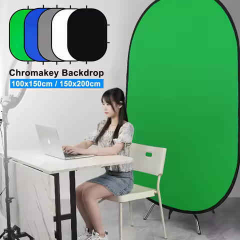 Selens 1x1.5CM/1.5x2M 2-IN 1 Pop Up Backdrop Panel Green &Blue Screen Foldable Background Photograph